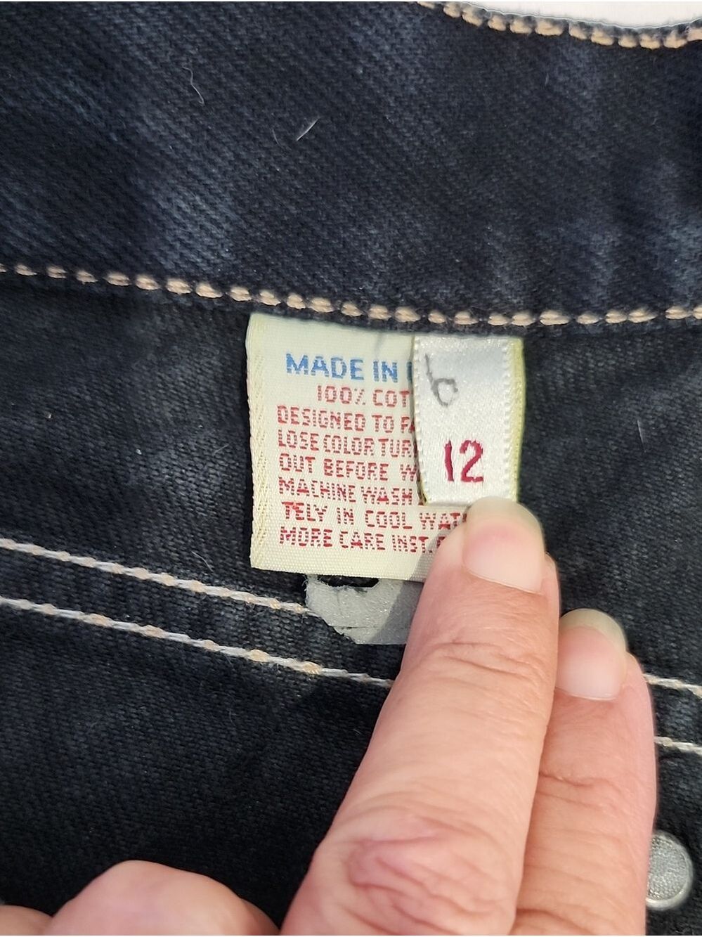 Calvin Klein Vintage 80s Womens Jeans Cotton Dark Wash Sz 12 Fits 6 Straight Leg - Picture 4 of 11